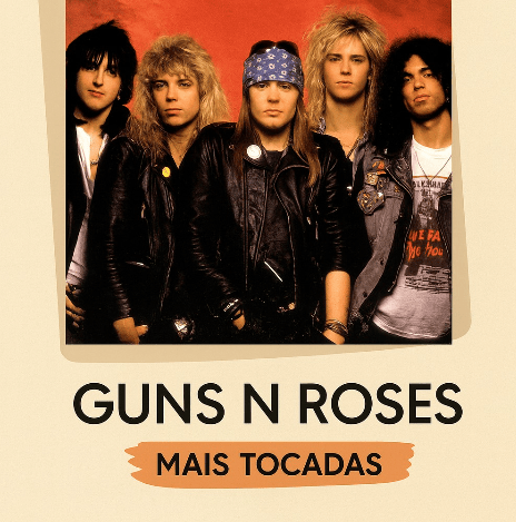 Já está disponível a playlist Mais Tocadas do Guns N’ Roses
