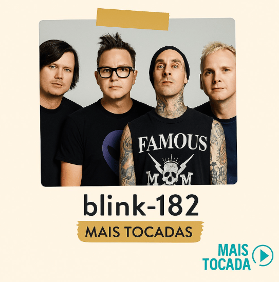 Já está disponível a playlist blink-182 – Mais Tocadas