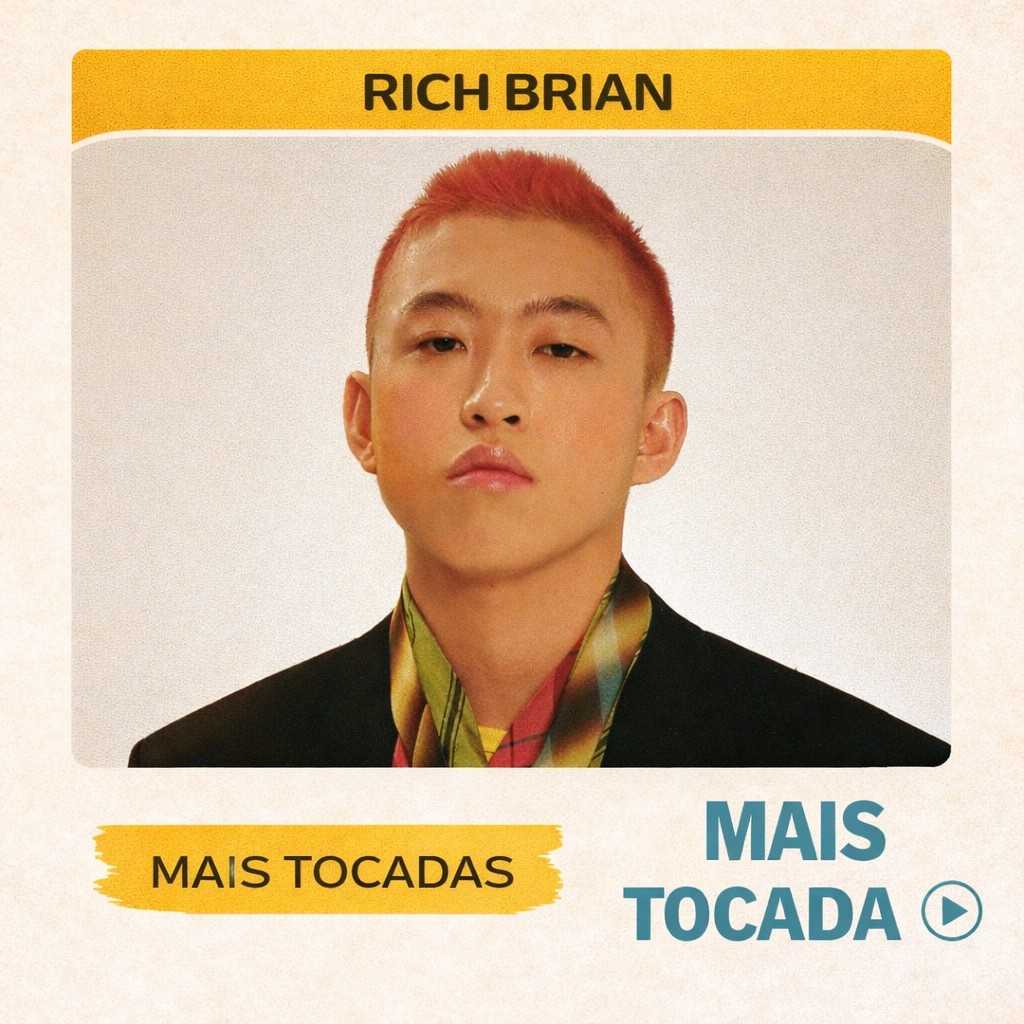 Rich Brian – Mais Tocadas 🎵 (Atualizado em 12/03/2026)